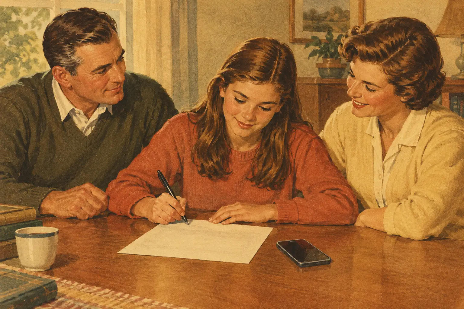 Teen Phone Contract Template Printable for Families